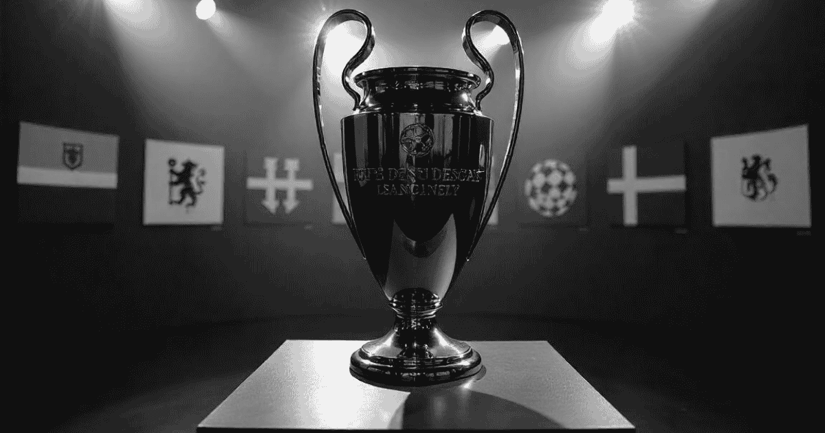 The prestigious UEFA Champions League trophy